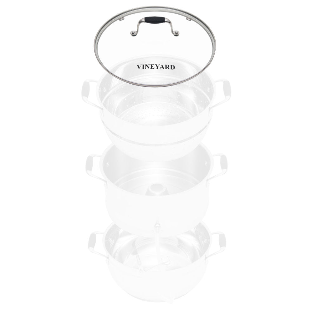 Glass Lid for VKP1150 - Vineyard Deluxe Stainless Steel Steam Juicer
