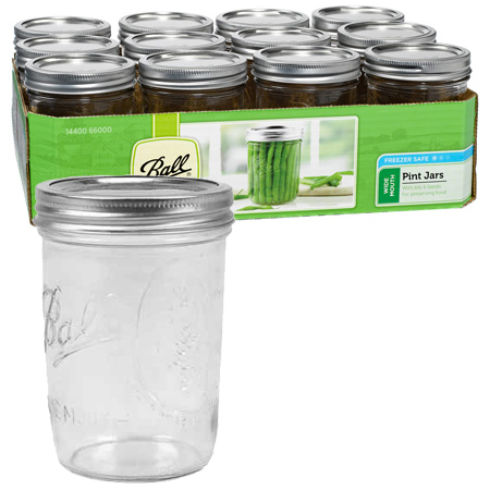 Jars - Wide Mouth Pint - Case of 12