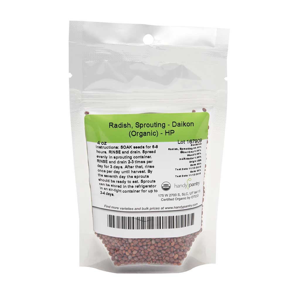 Radish Sprouting Seeds - 4oz - Click Image to Close