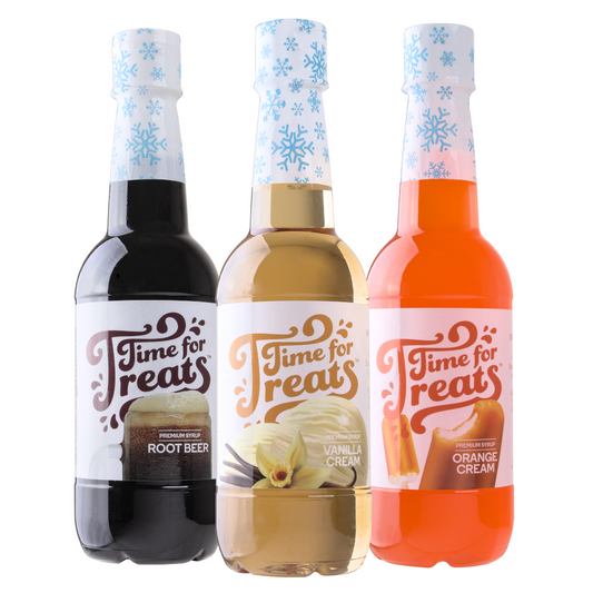 3-Pack Time For Treats Syrup - Root Beer, Vanilla Cream, Orange Cream