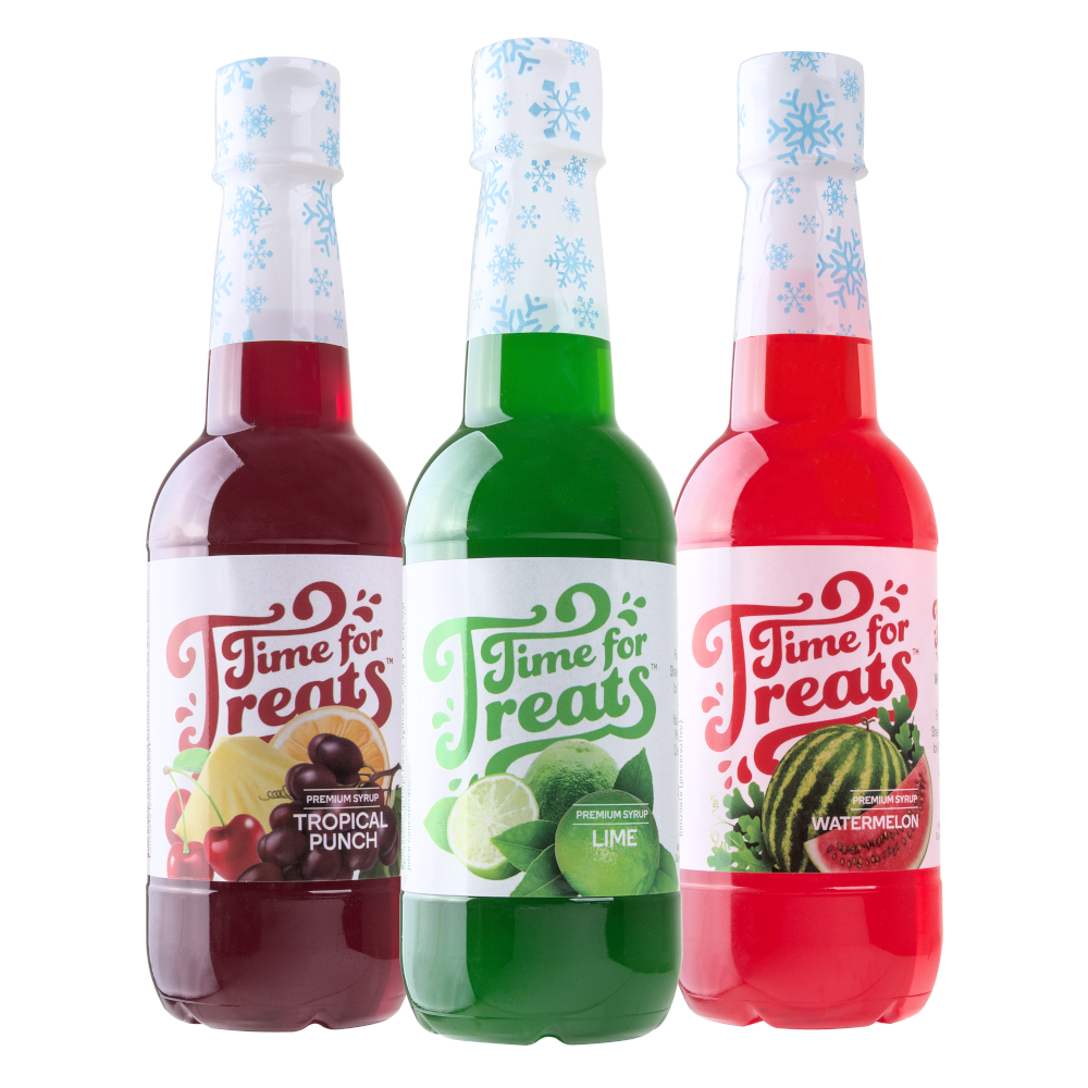 3-Pack Time For Treats Syrup - Tropical Punch, Watermelon, Lime