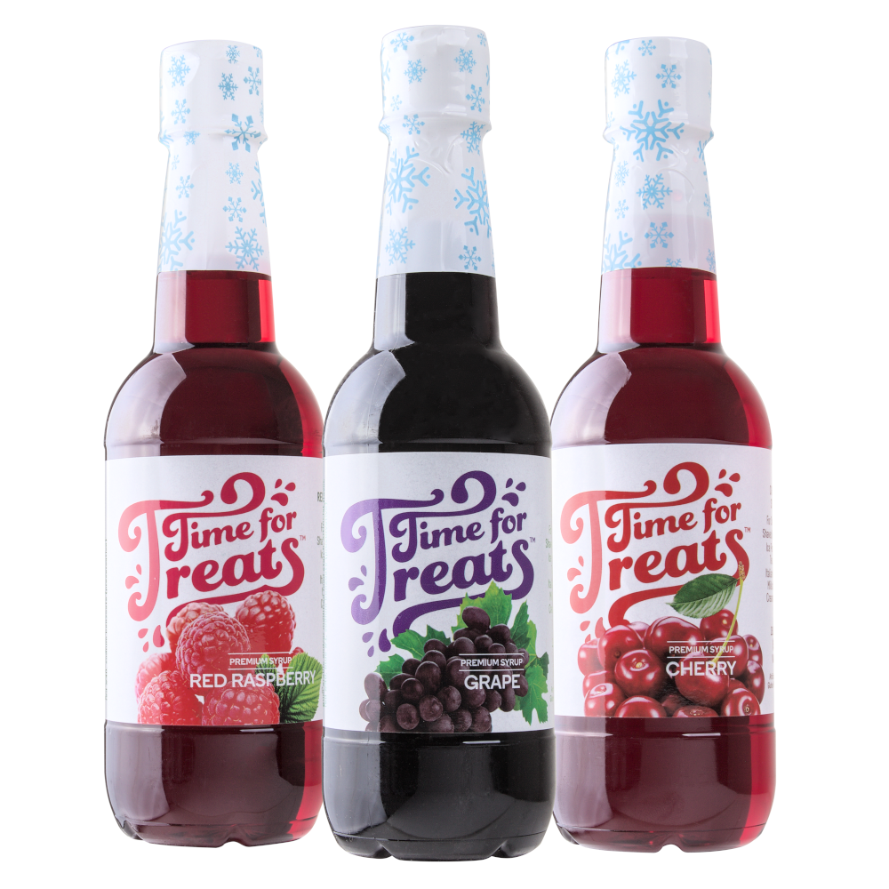 3-Pack Time For Treats Syrup - Grape, Cherry, Red Raspberry