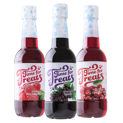 3-Pack Time For Treats Syrup - Grape, Cherry, Red Raspberry
