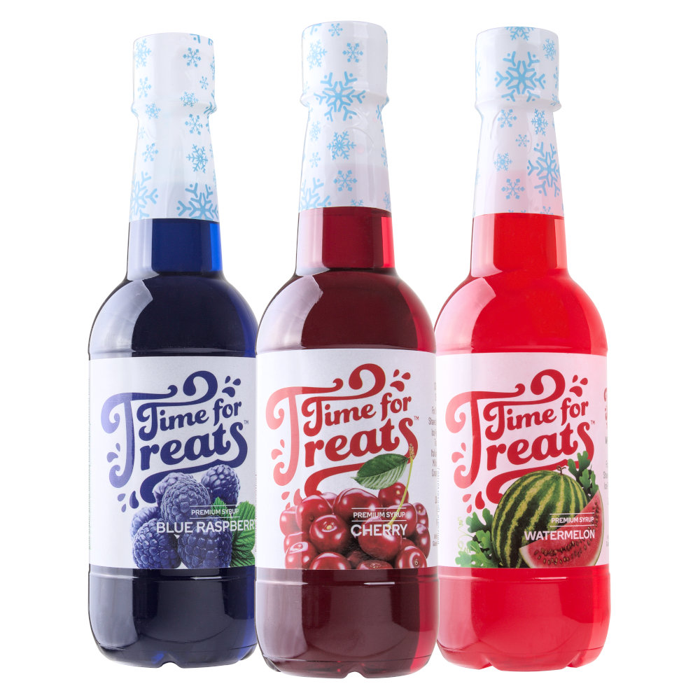 3-Pack Time For Treats Syrup - Cherry, Blue Raspberry, Watermelon