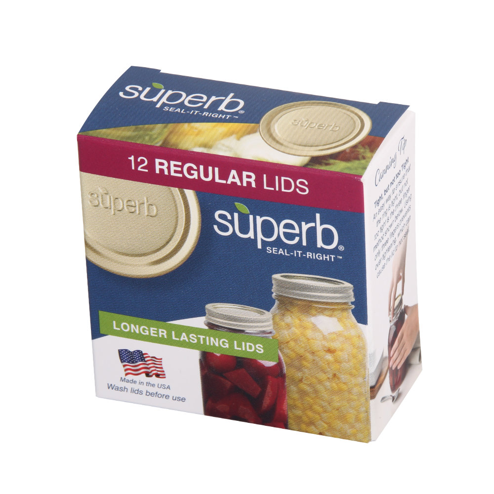 SUPERB - Regular Mouth Lids - Box of 12