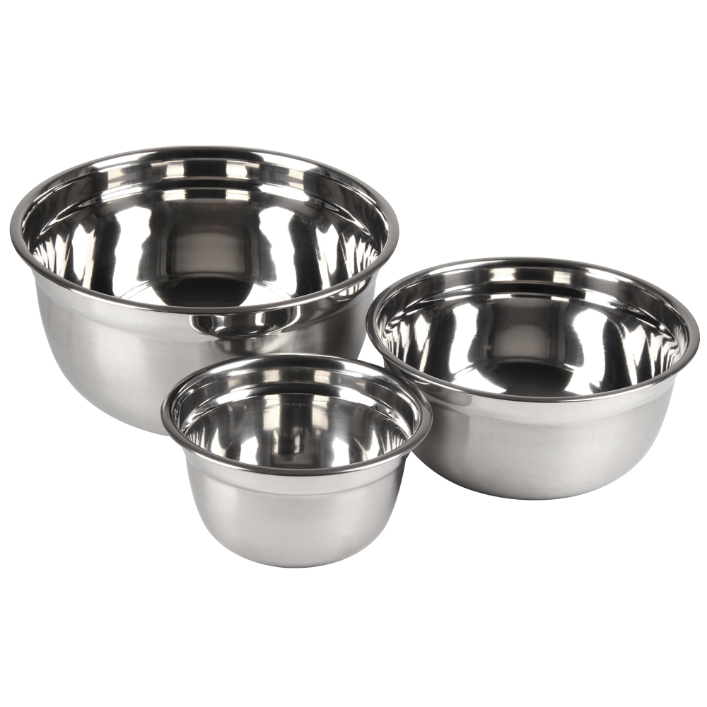 Stainless Steel 3 PC Bowl Set